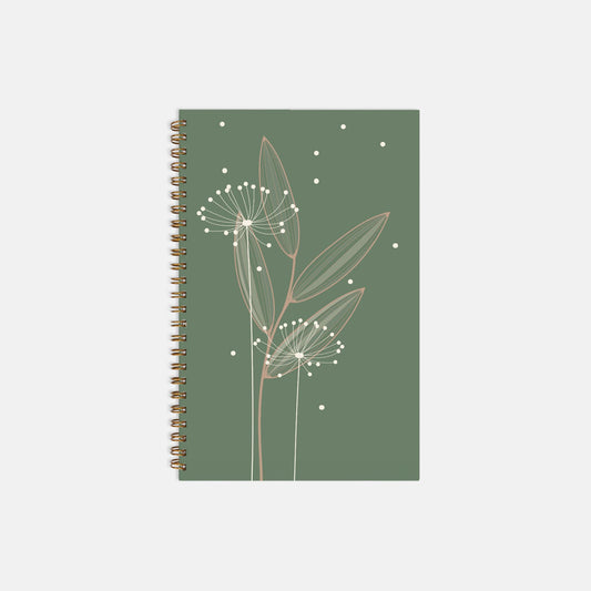 Dandelion Notebook Hardcover Spiral 5.5 x 8.5