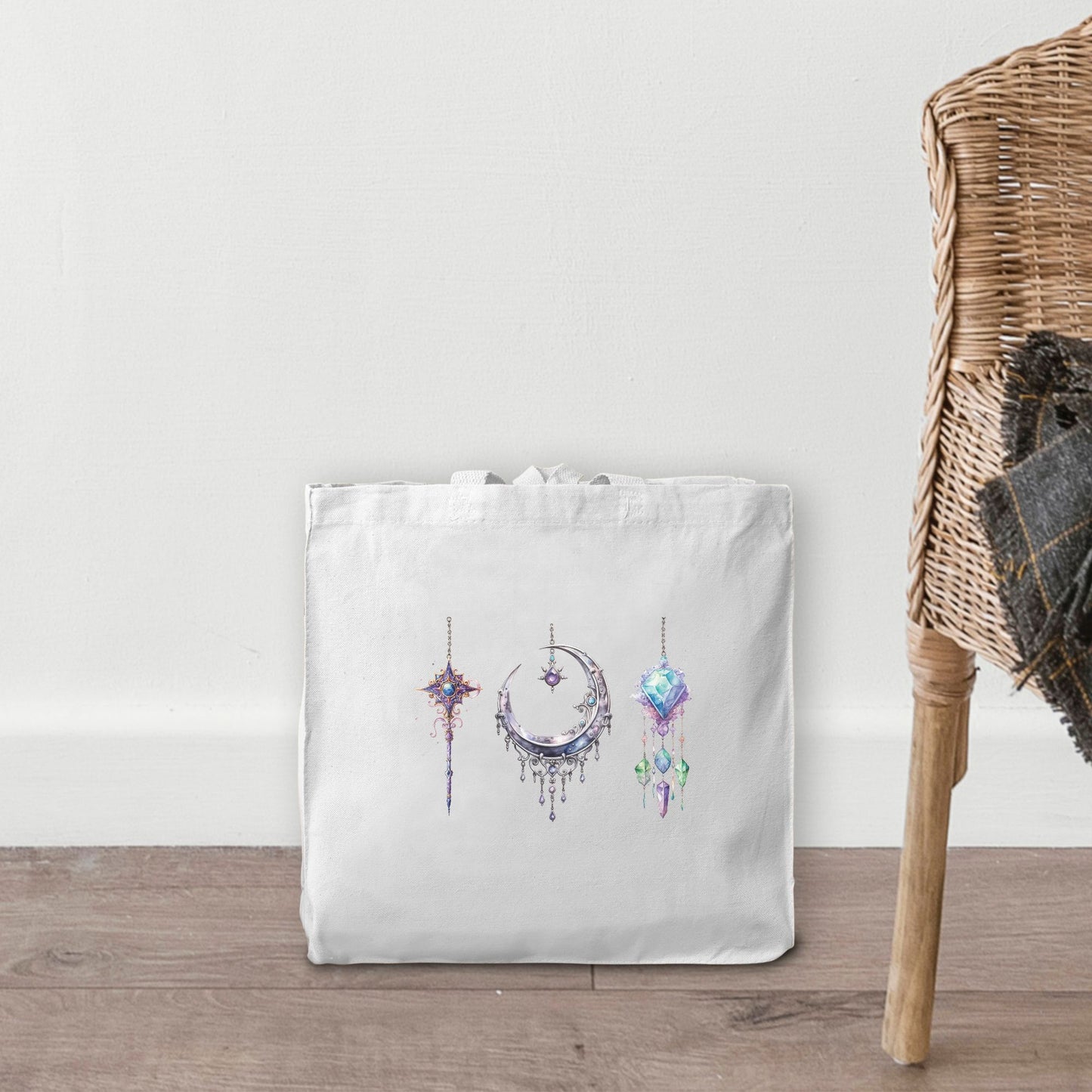 Jeweled Ornaments Tote Bag Heavy by Sorcery Soap + Hocus Pocus Crafts