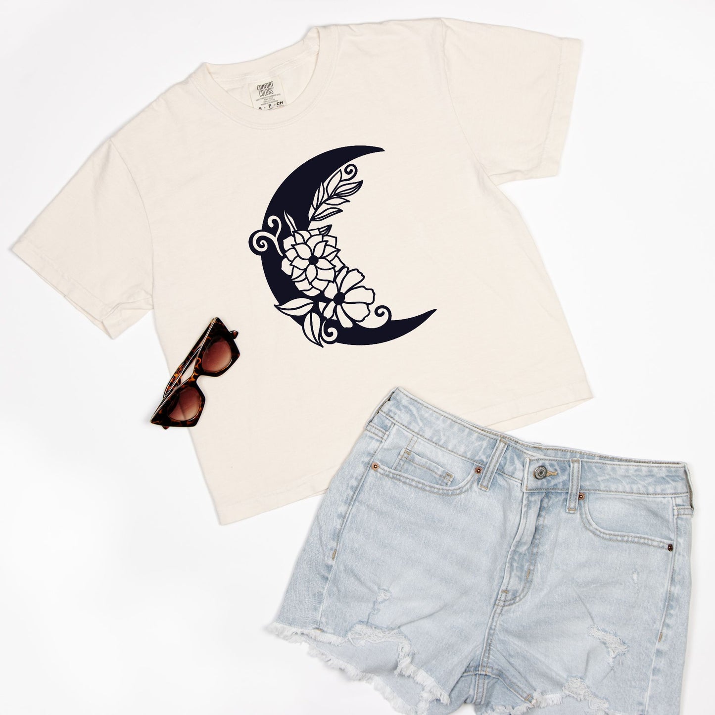 Crescent Moon Flowers Tee