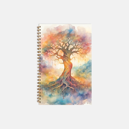 Tree of Life Watercolors Notebook Hardcover Spiral 5.5 x 8.5