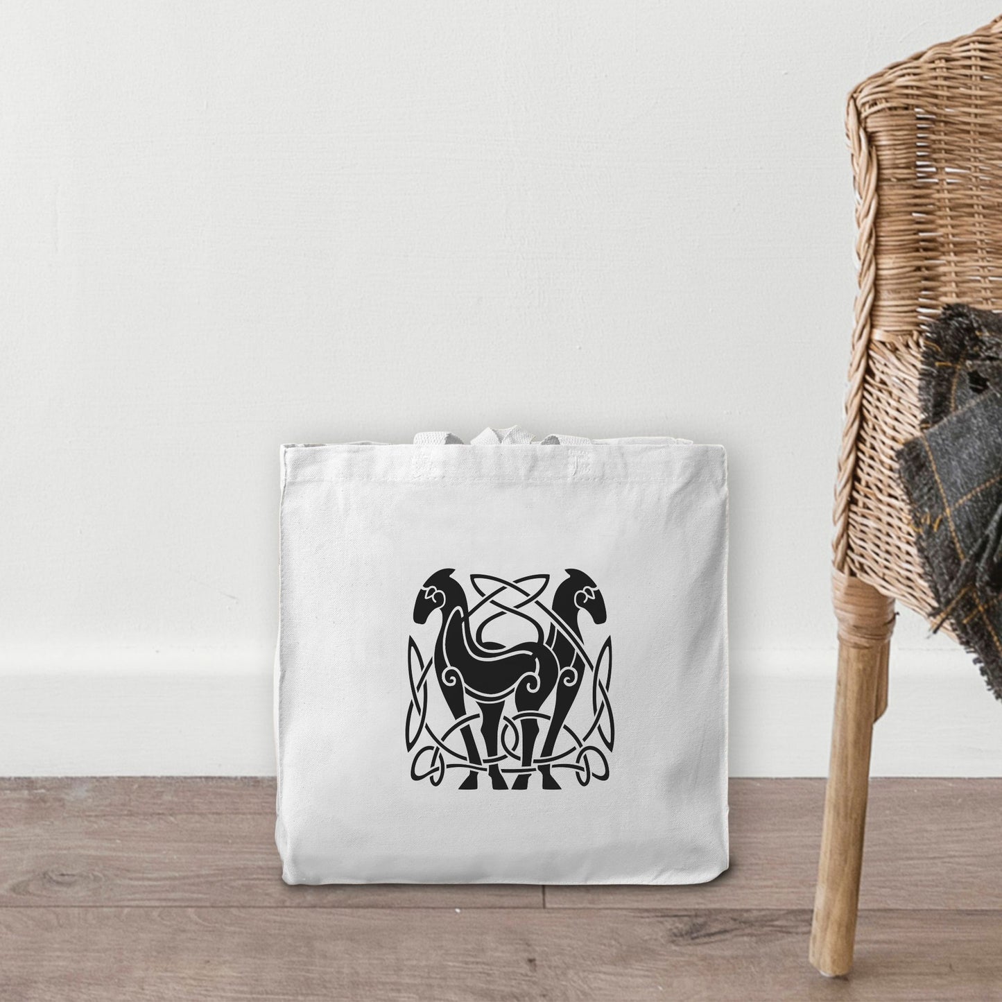 Horse Celtic Knot White Tote Bag Heavy