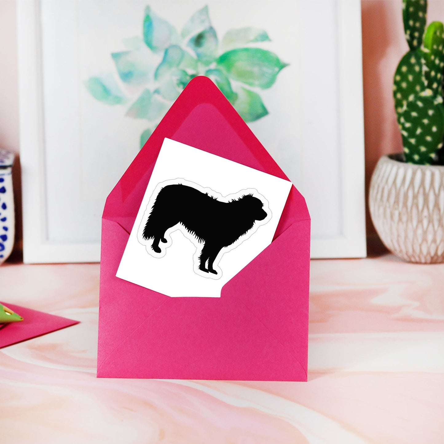 Great Pyrenees Dog Kiss Cut Stickers - 3" x 3"