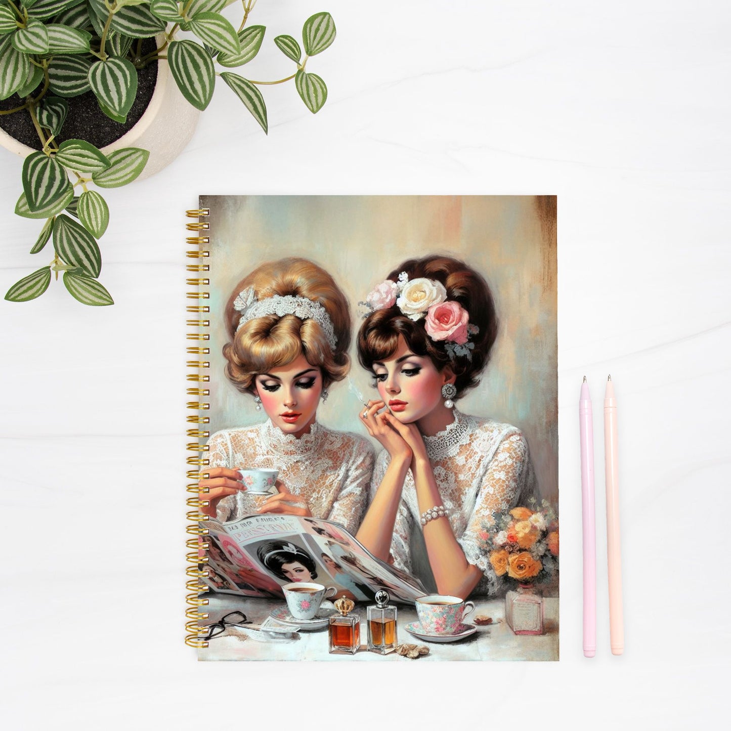 Sisters Notebook Hardcover Spiral 8.5 x 11