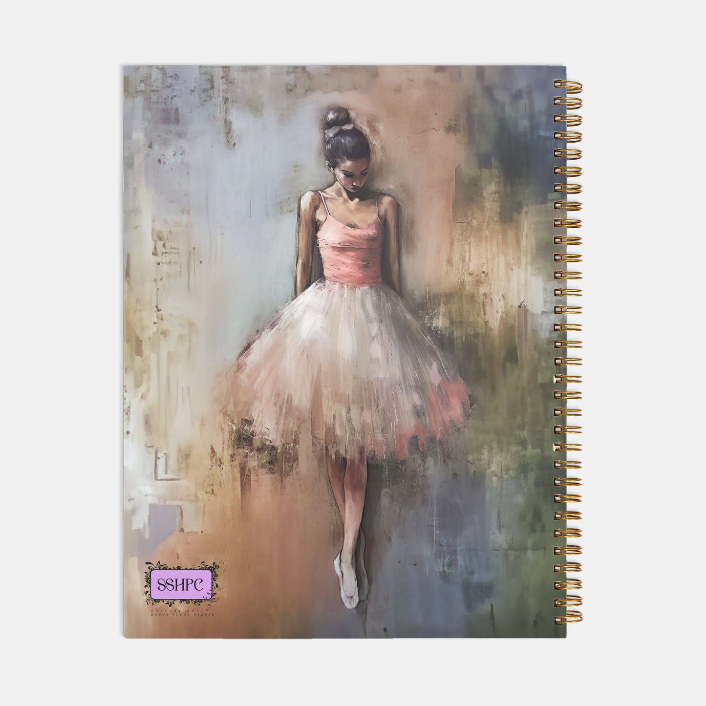 Ballet Grace Journal Notebook Hardcover Spiral 8.5 x 11