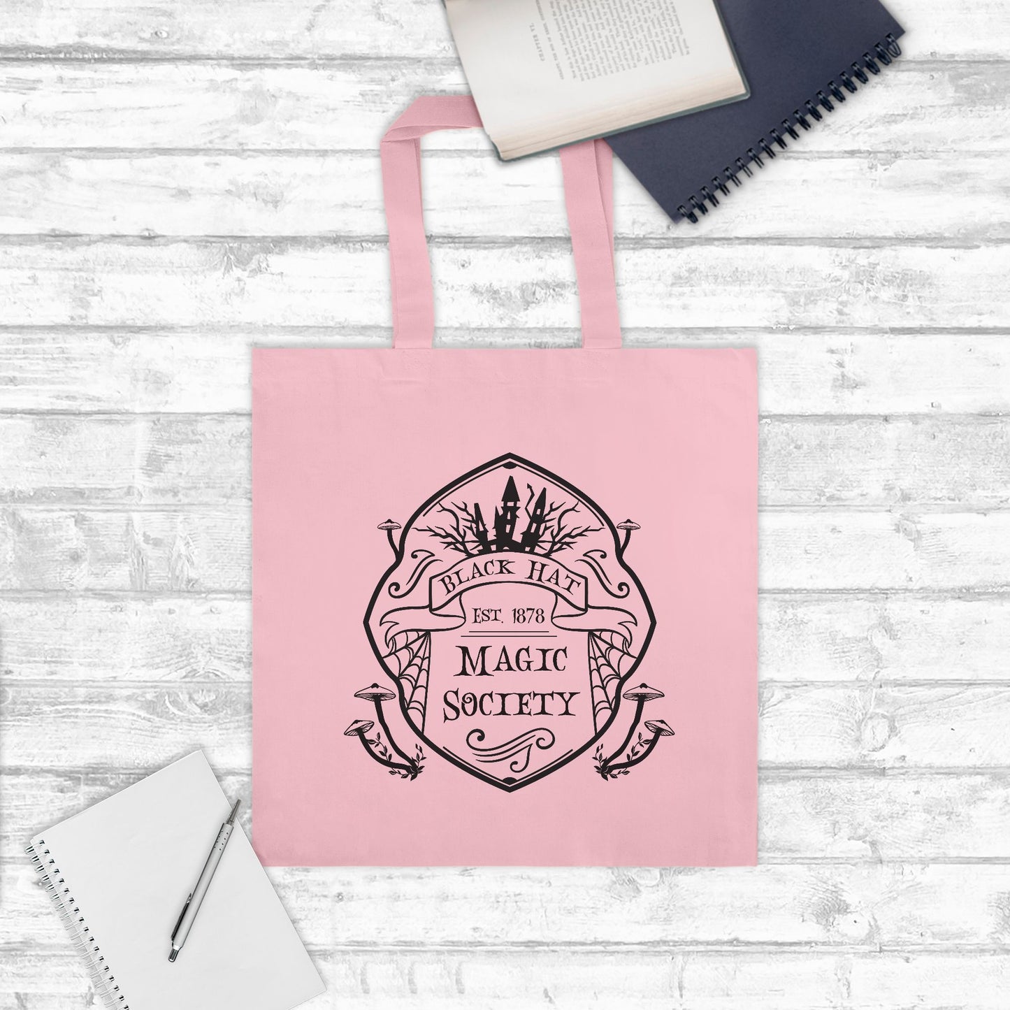 Black Hat Magic Society Pink Tote