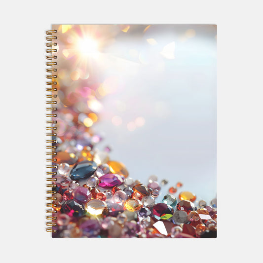 Gemstone Sunshine Journal Notebook Hardcover Spiral 8.5 x 11