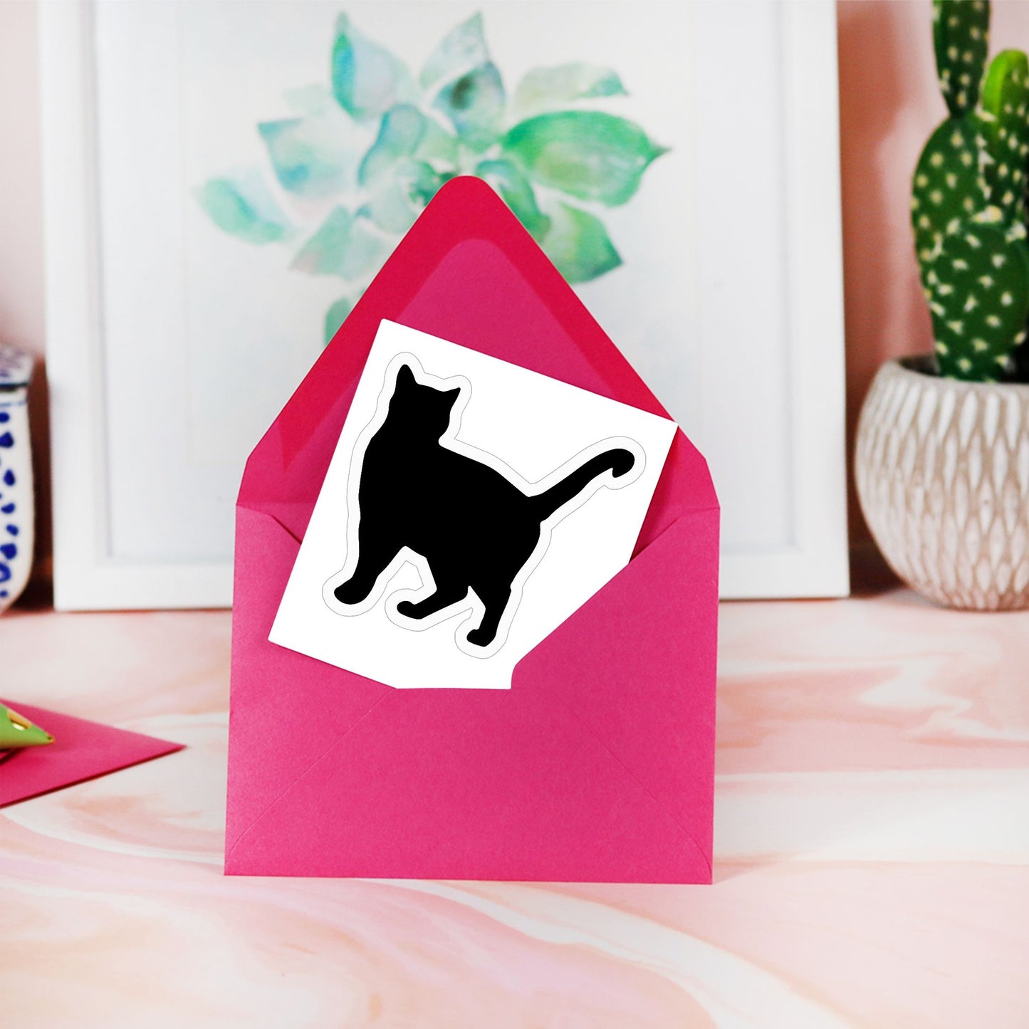 Curious Cat Kiss Cut Stickers - 3" x 3"