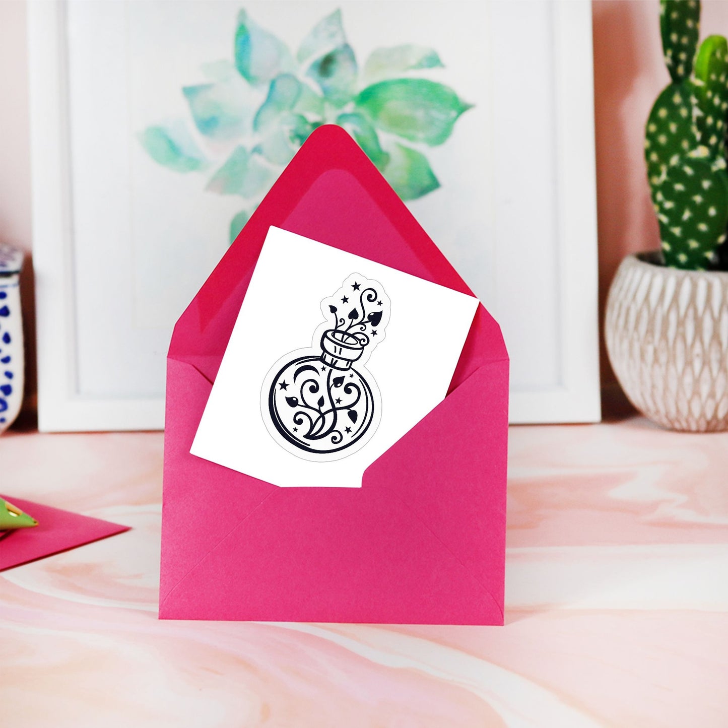 Celestial Potion Bottle Kiss Cut Stickers - 3" x 3"