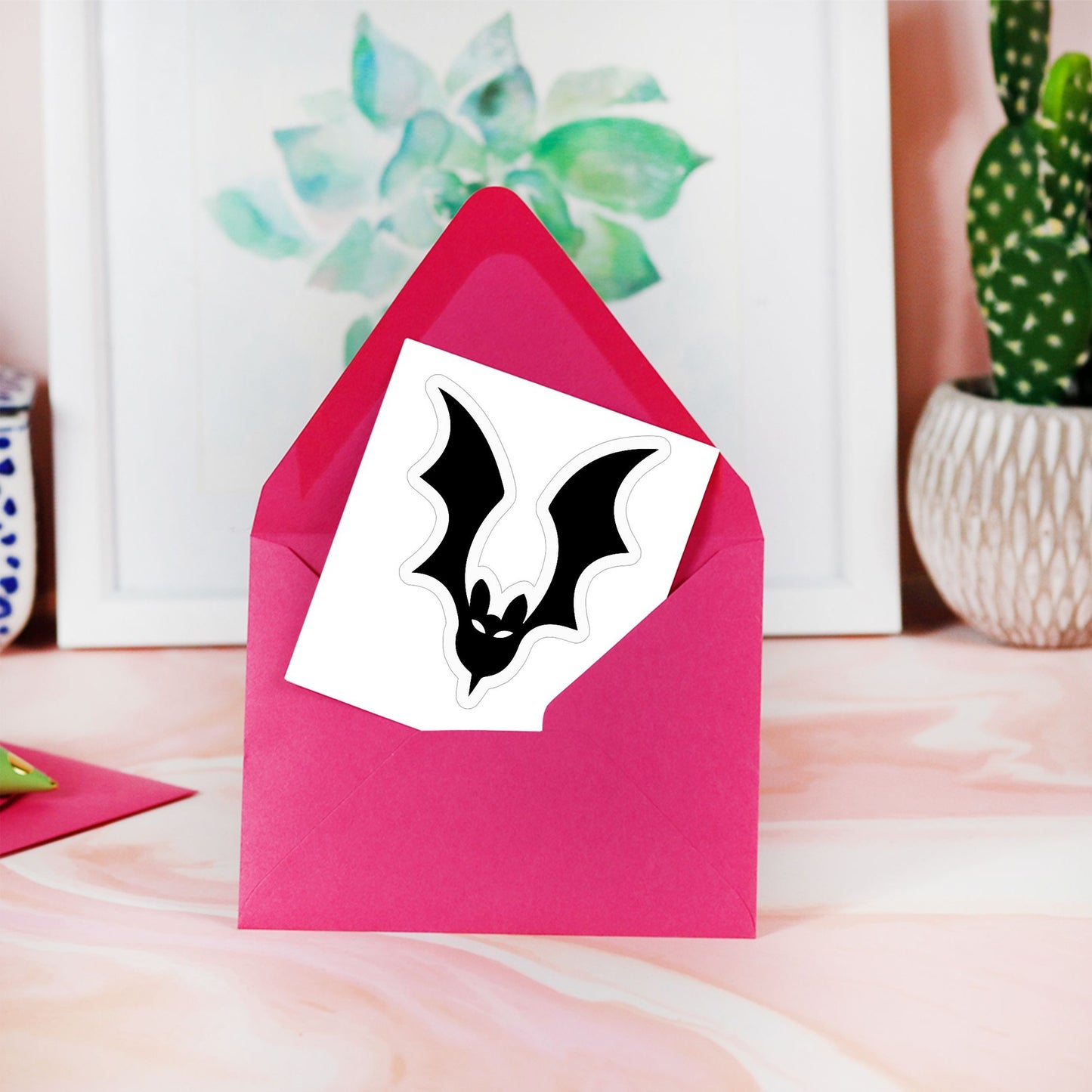 Bat 1 Kiss Cut Stickers - 3" x 3"