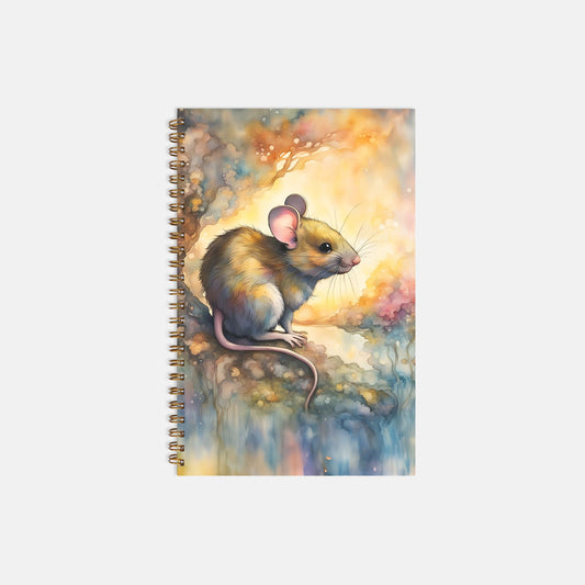 Little Mouse Notebook Hardcover Spiral 5.5 x 8.5