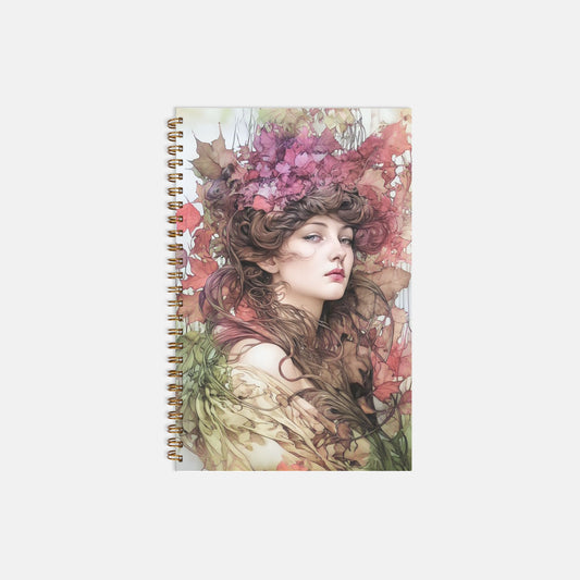 Forest Fairy Notebook Hardcover Spiral 5.5 x 8.5