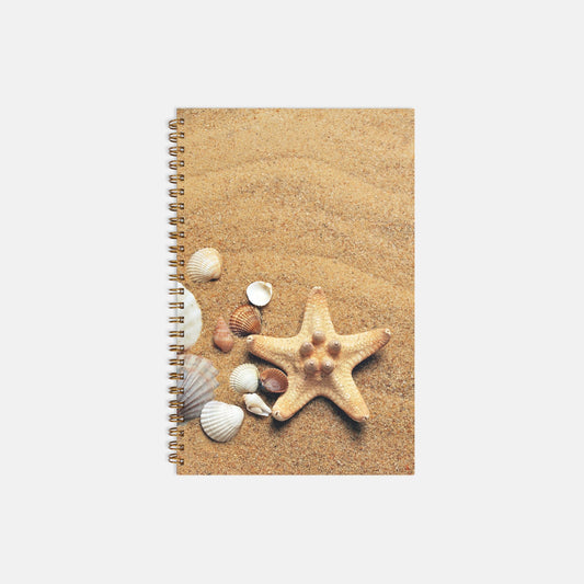 Sand and Shells Notebook Hardcover Spiral 5.5 x 8.5