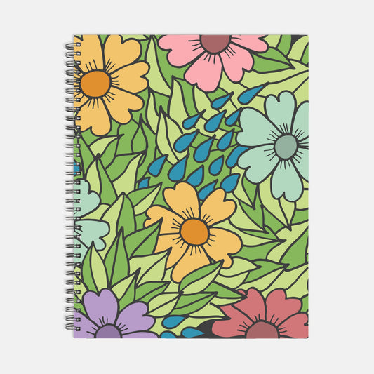 Blossom Journal Notebook Hardcover Spiral 8.5 x 11
