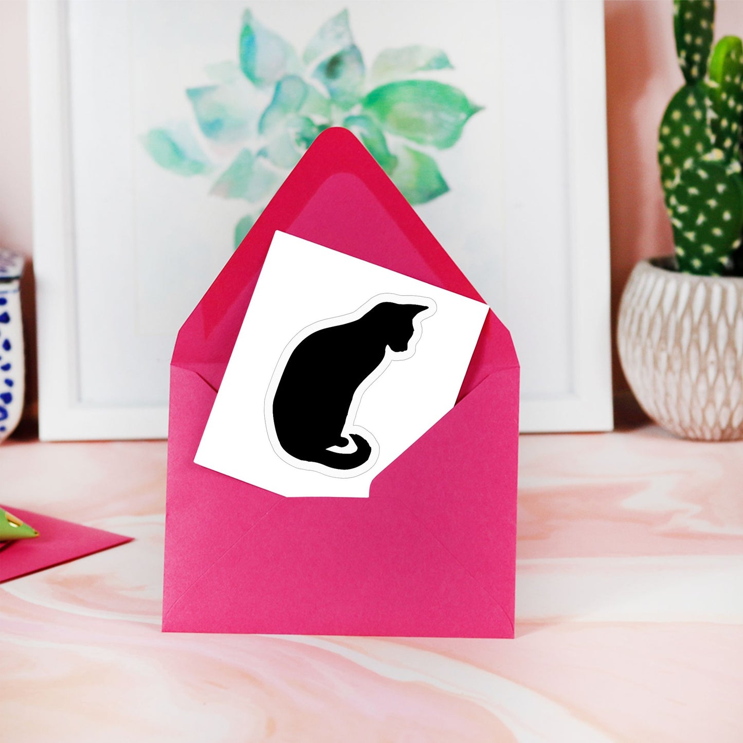 Cat Gaze Kiss Cut Stickers - 3" x 3"