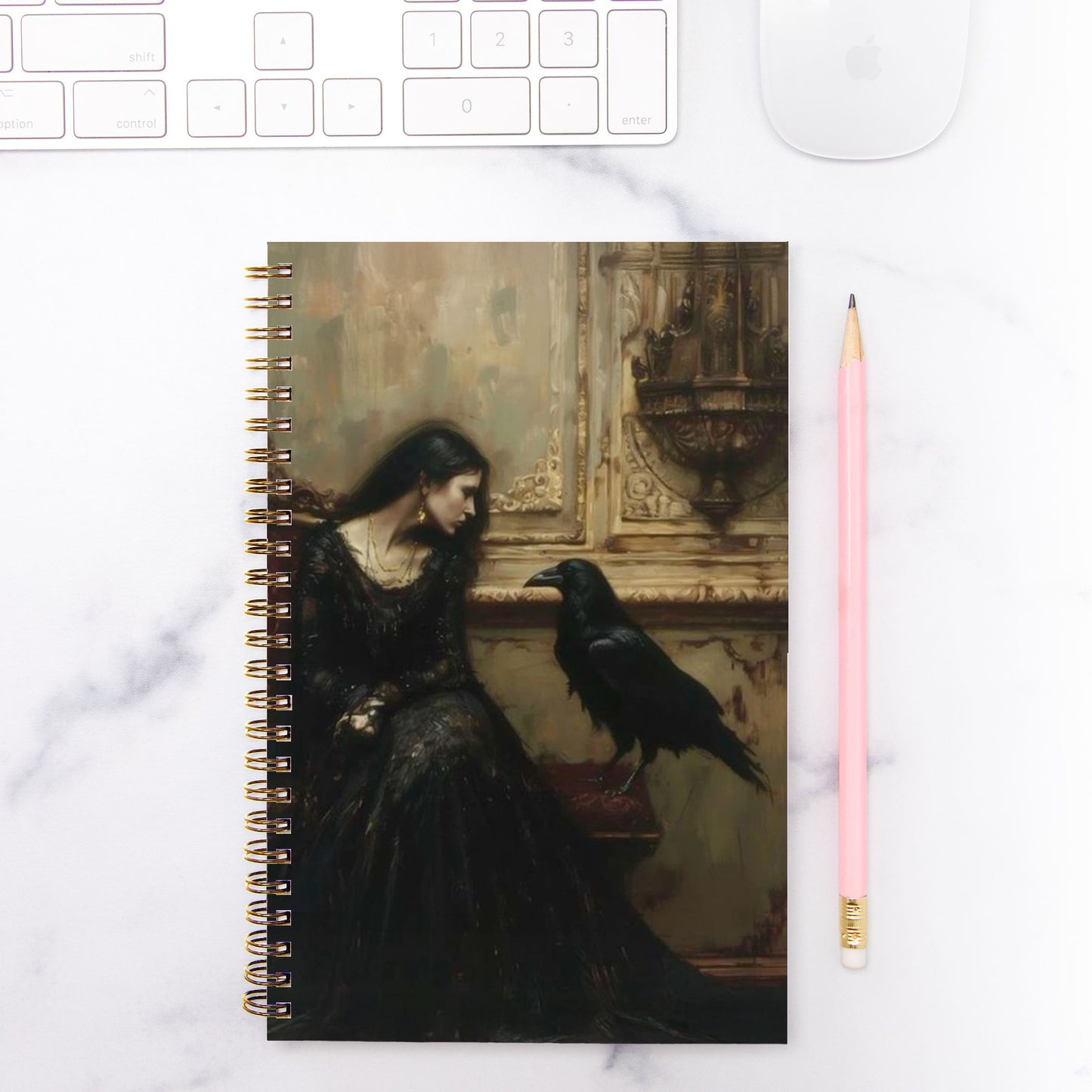 Raven Mistress Notebook Hardcover Spiral 5.5 x 8.5