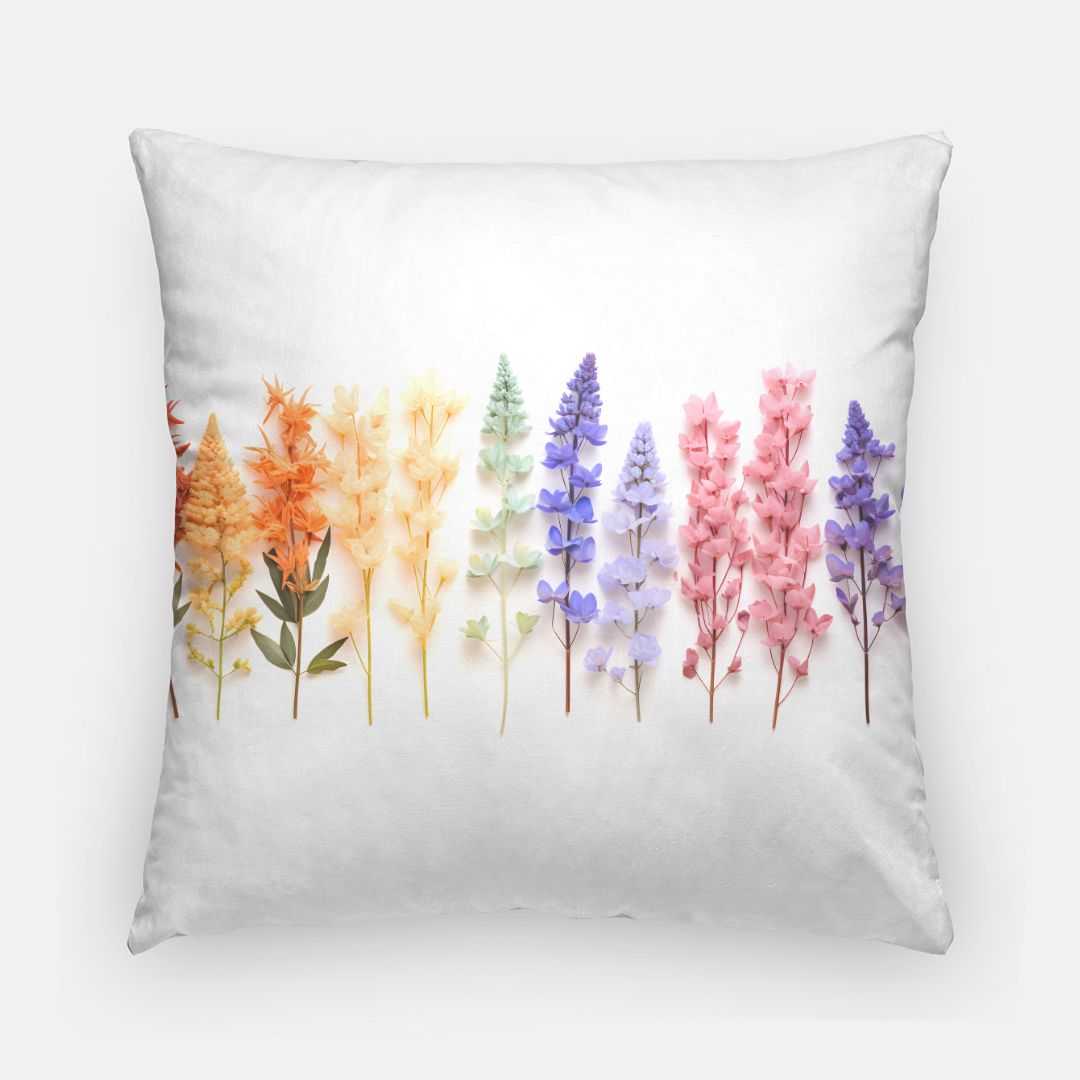 Natural Dried Flowers Artisan Pillow Case 20 Inch