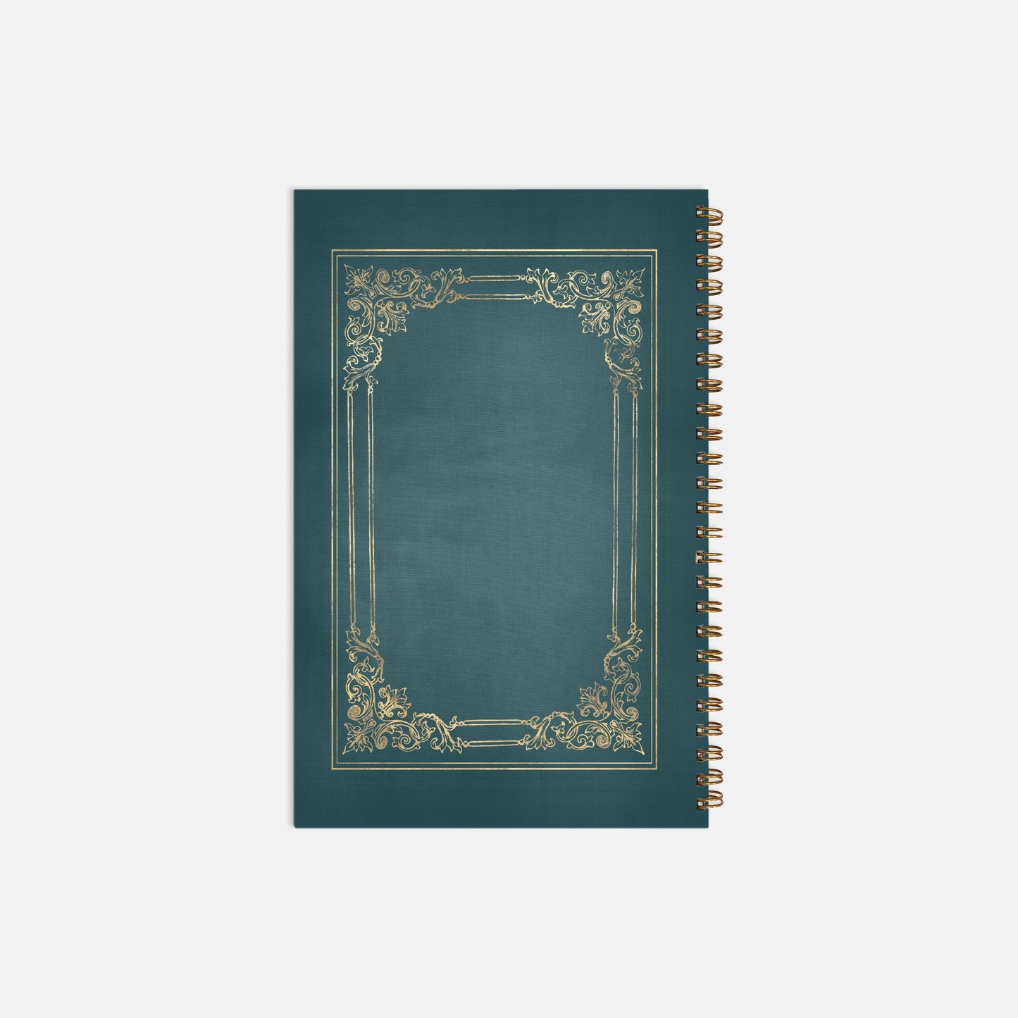 Green Linen Dragon Notebook Hardcover Spiral 5.5 x 8.5