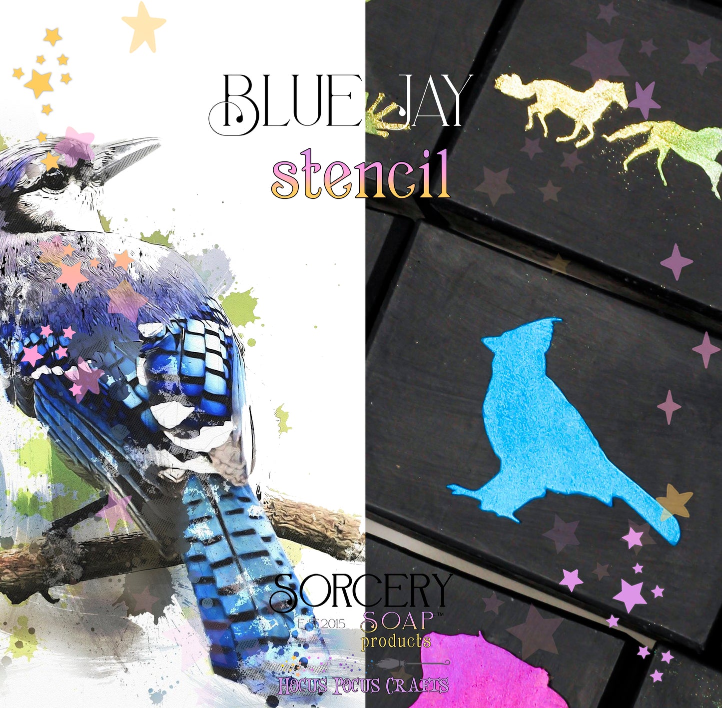 Bird Stencils Blue Jay