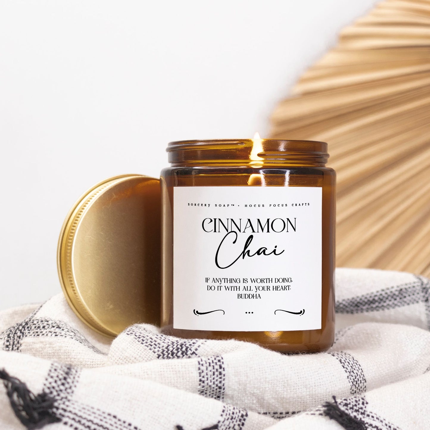 Cinnamon Chai Candle Amber Jar 9oz