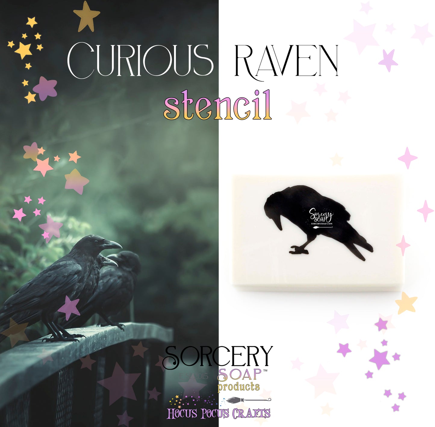 Bird Stencils Raven