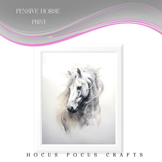 Horse Pensive Print 