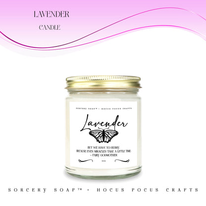 Lavender Candle Clear Jar 9oz