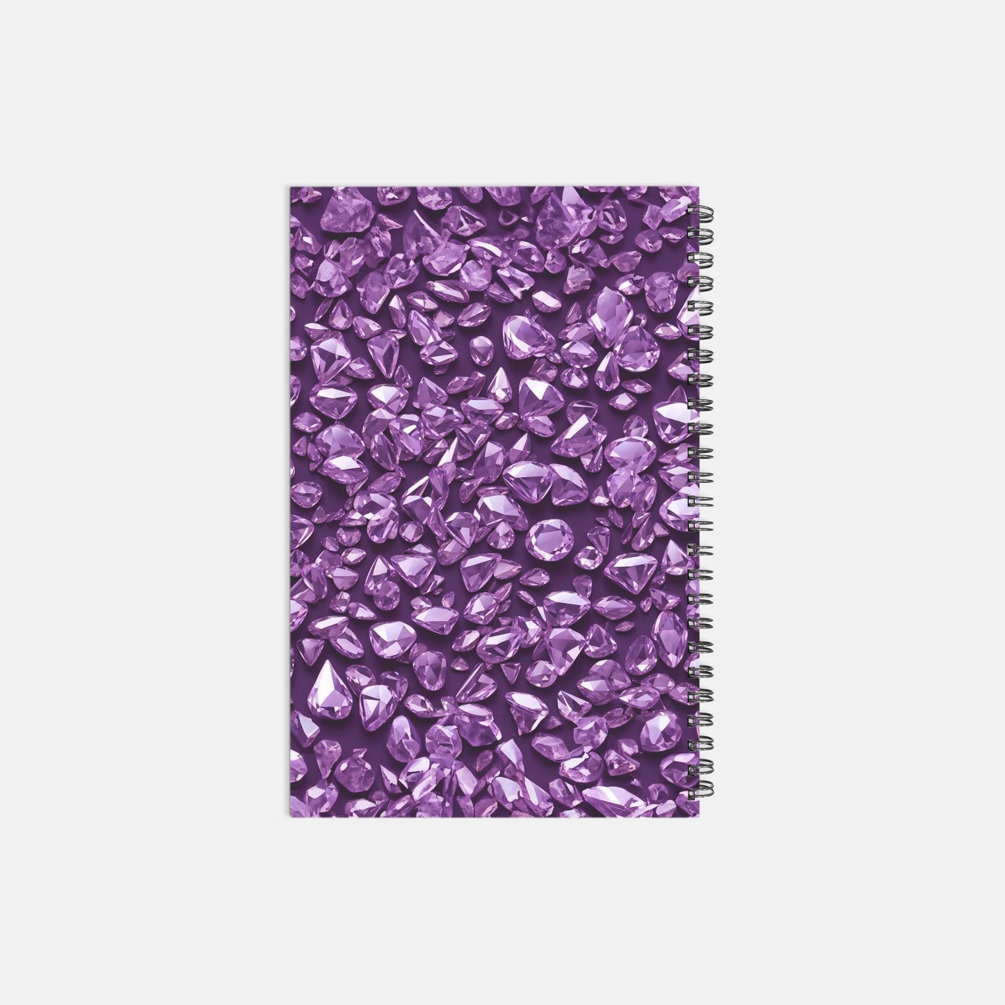 Amethyst Gemstone Notebook Hardcover Spiral 5.5 x 8.5