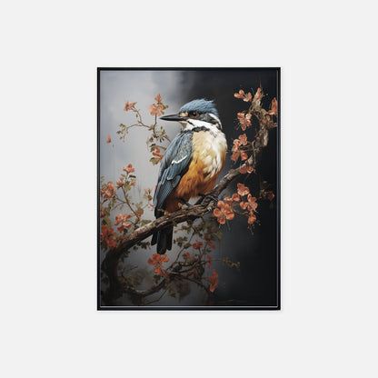 Blue Exotic Bird Print - 18" x 24"