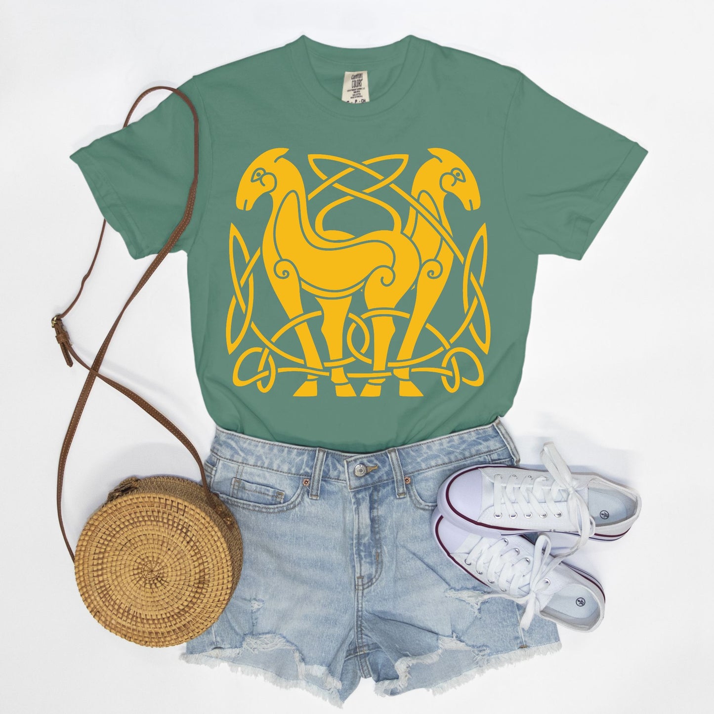 Celtic Horse Epona  Design Tshirt by Sorcery Soap + Hocus Pocus Craft
