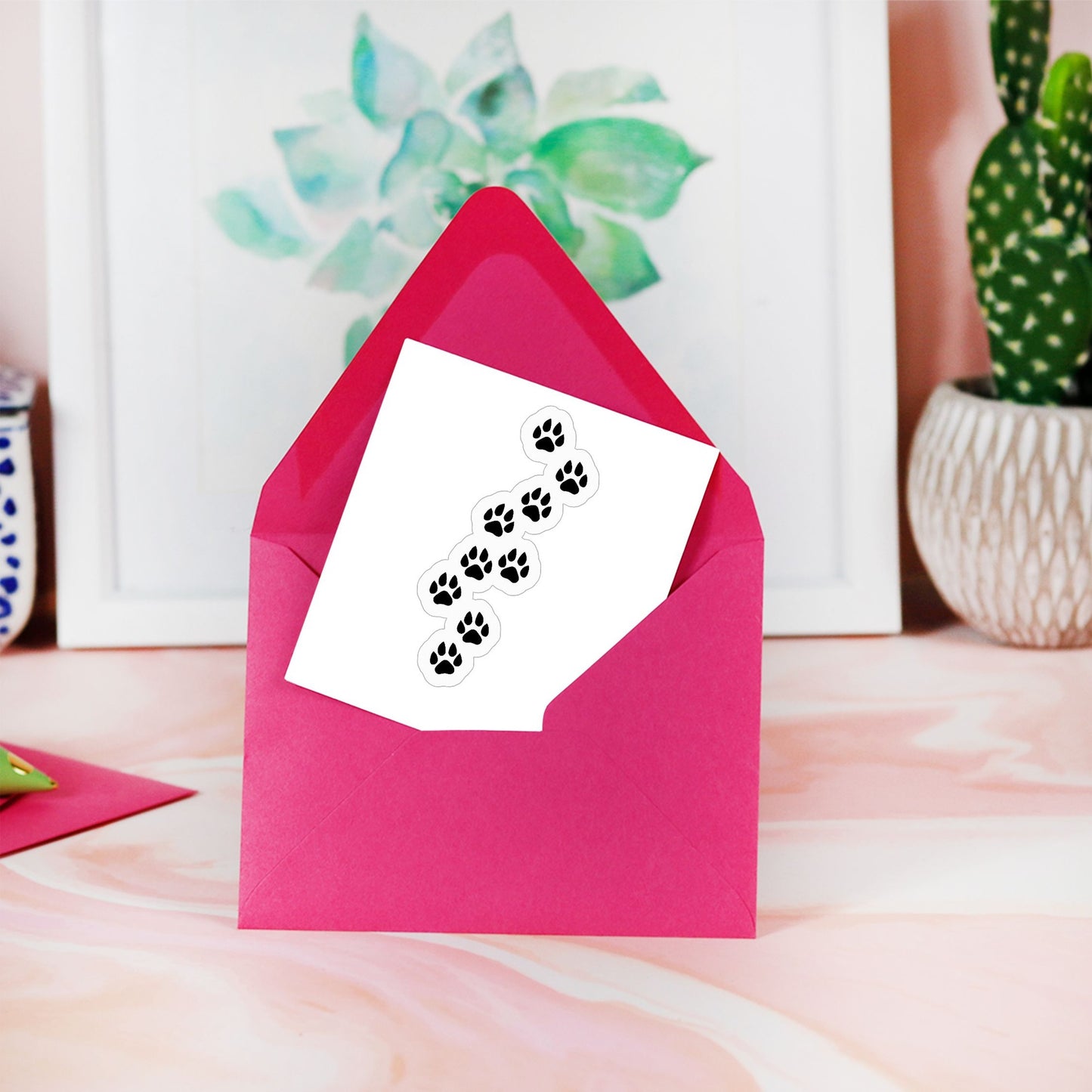 Cat Tracks Kiss Cut Stickers - 3" x 3"