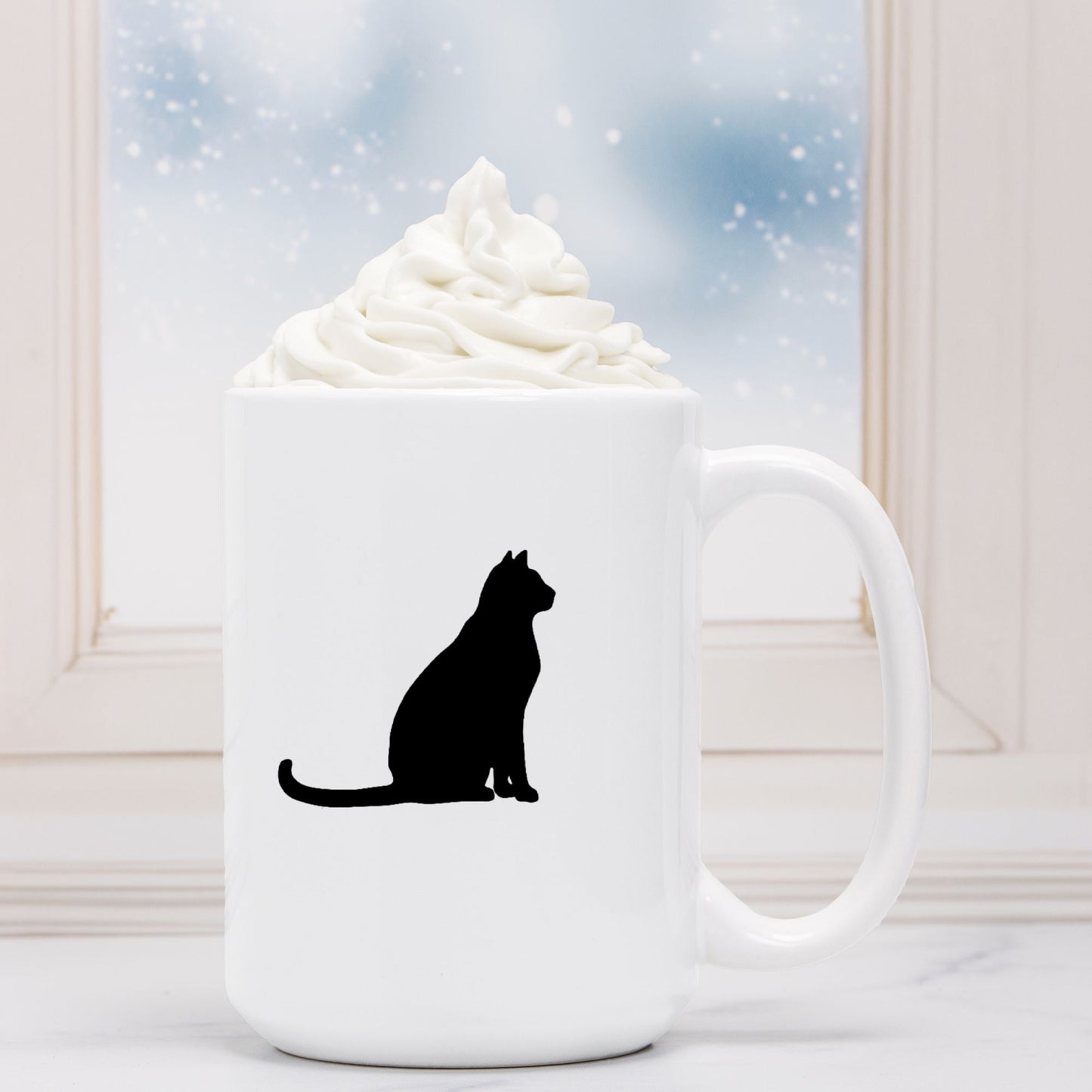 Black Cat Familiar Mug Deluxe 15oz.