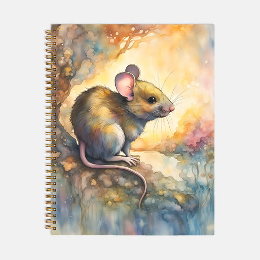 Little Mouse Journal Notebook Hardcover Spiral 8.5 x 11