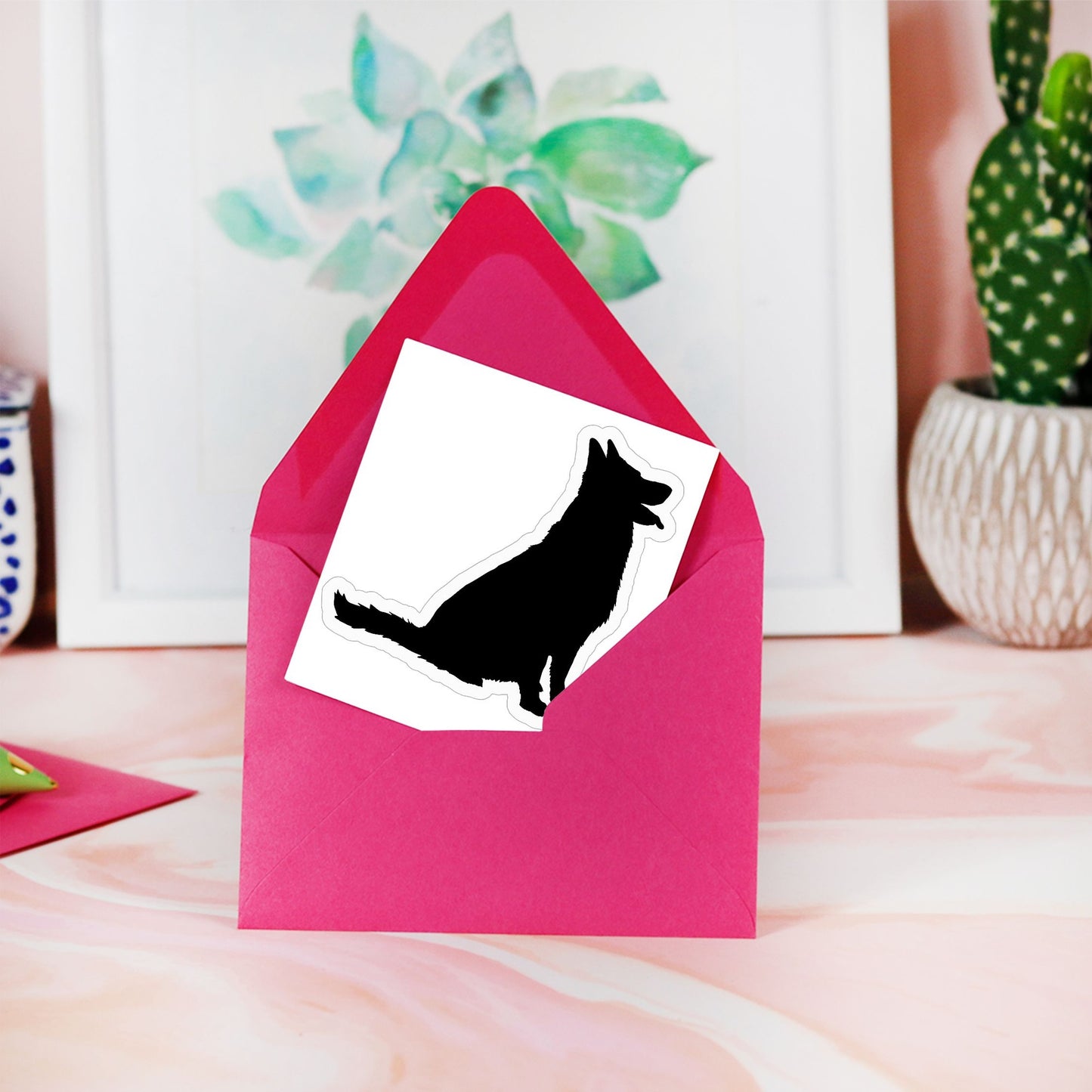 Good Shepherd Dog Kiss Cut Stickers - 3" x 3"