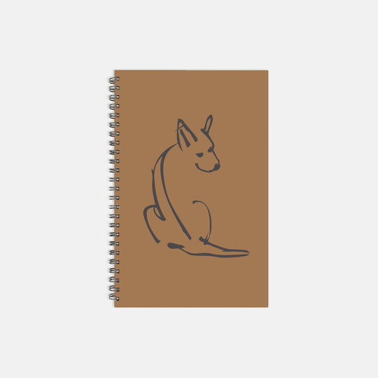 Frosty Dog Notebook Hardcover Spiral 5.5 x 8.5