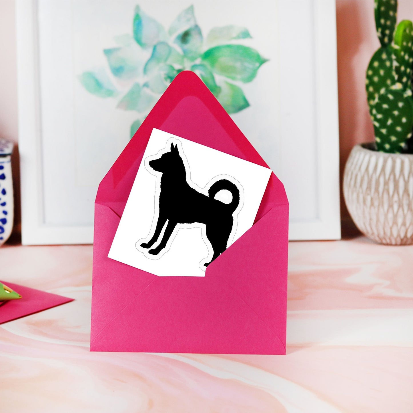 Shiba Inu Dog Kiss Cut Stickers - 3" x 3"