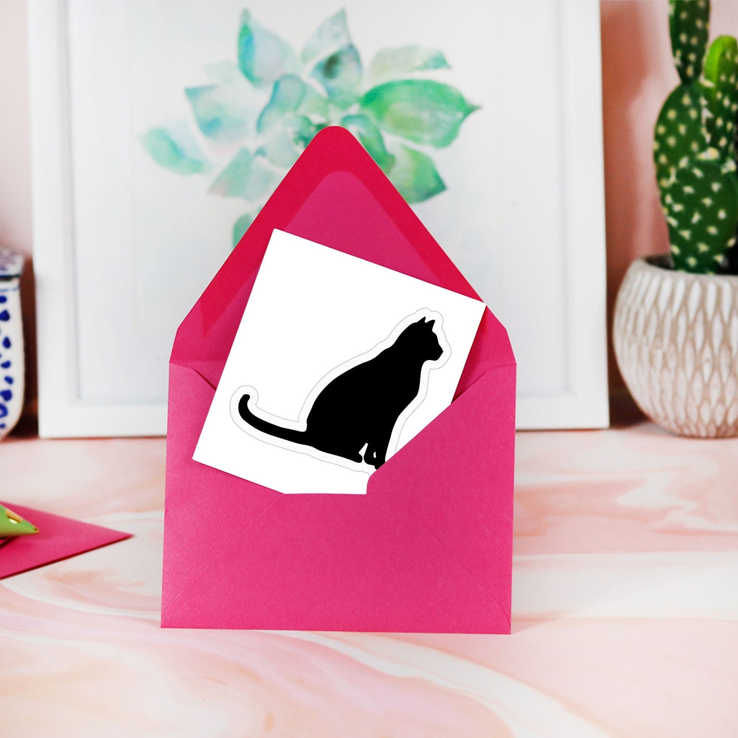 Cat Familiar Kiss Cut Stickers - 3" x 3"