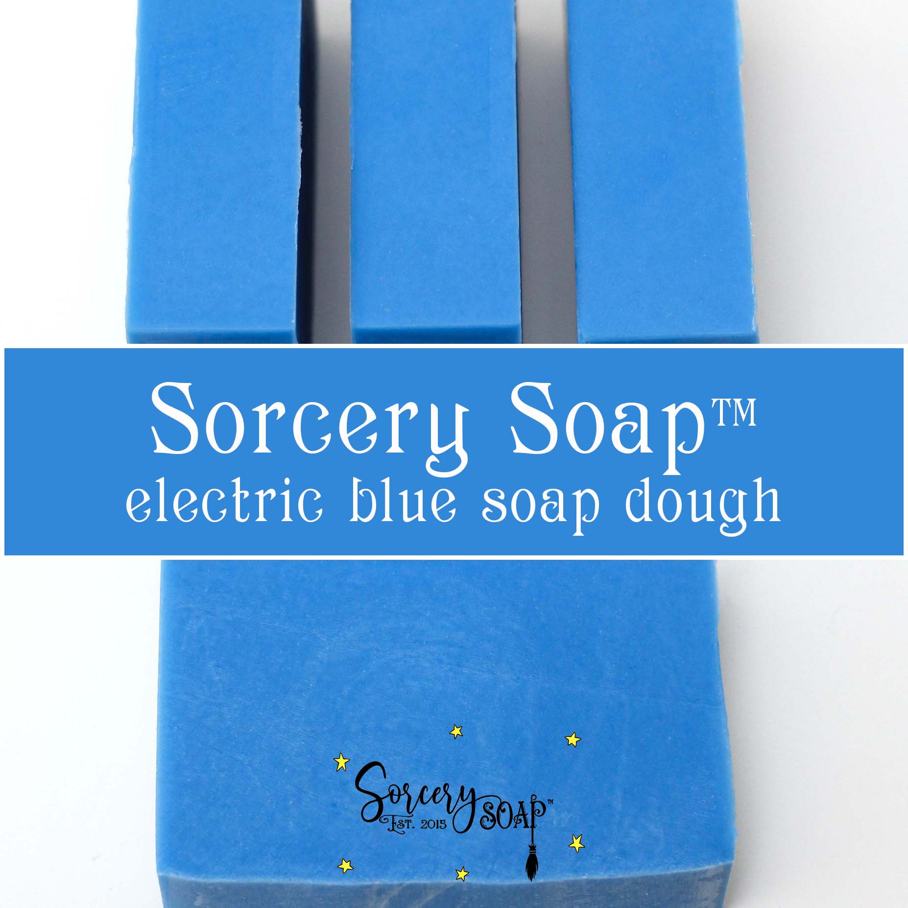 electric blue soap dough
