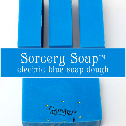 electric blue soap dough