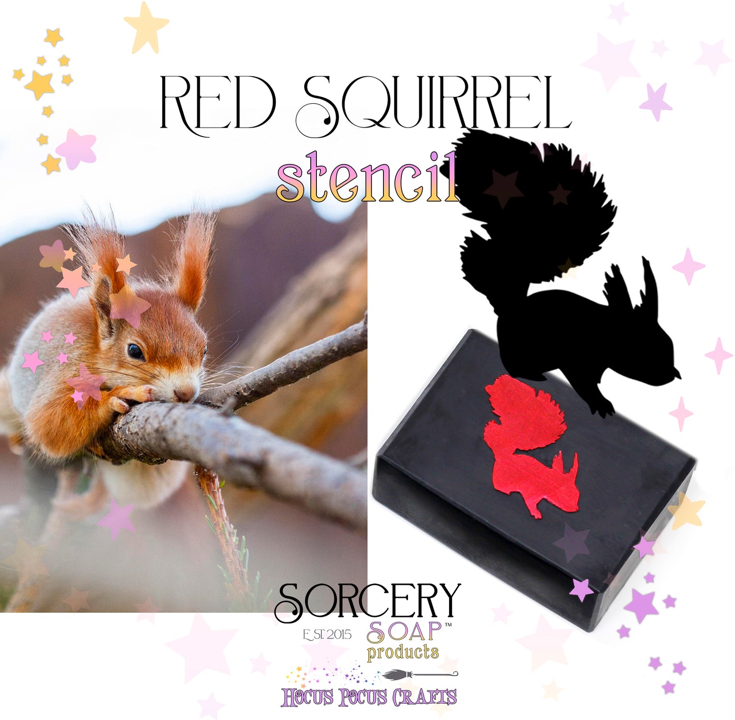 Red Squirrel stencil