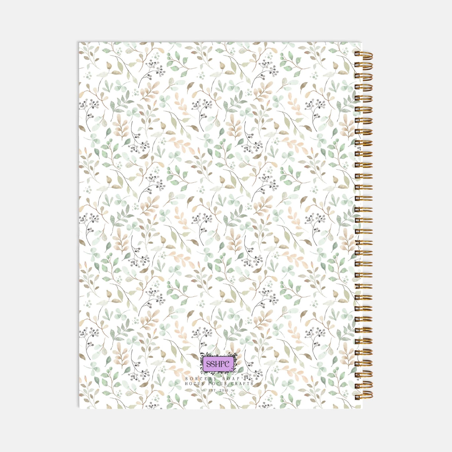 Leaves and Branches Journal Notebook Hardcover Spiral 8.5 x 11