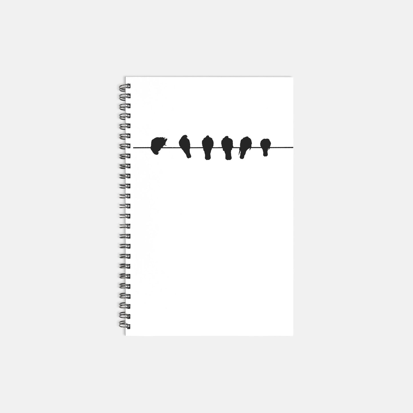 Birds On A Wire Notebook Hardcover Spiral 5.5 x 8.5
