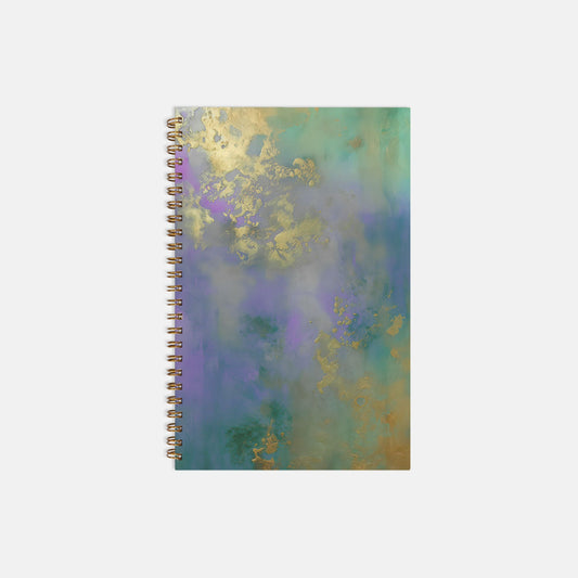 Gold Magic Notebook Hardcover Spiral 5.5 x 8.5