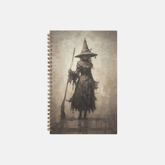 Solitary Witch Notebook Hardcover Spiral 5.5 x 8.5