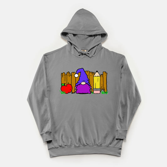 Teacher Gnome Comfort Color Lightweight Hooded Sweatshirt 1467
