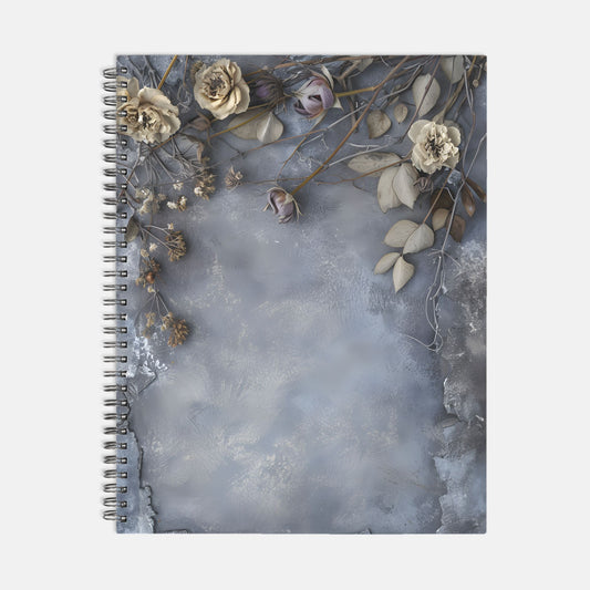 Faded Journal Notebook Hardcover Spiral 8.5 x 11