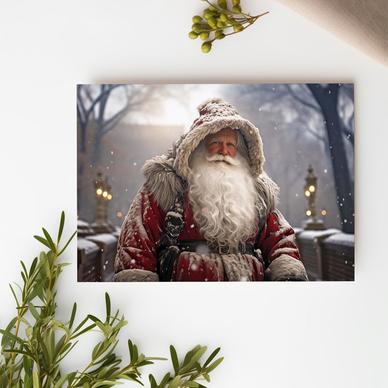 Santa Man Flat Card A7 (QTY 10)