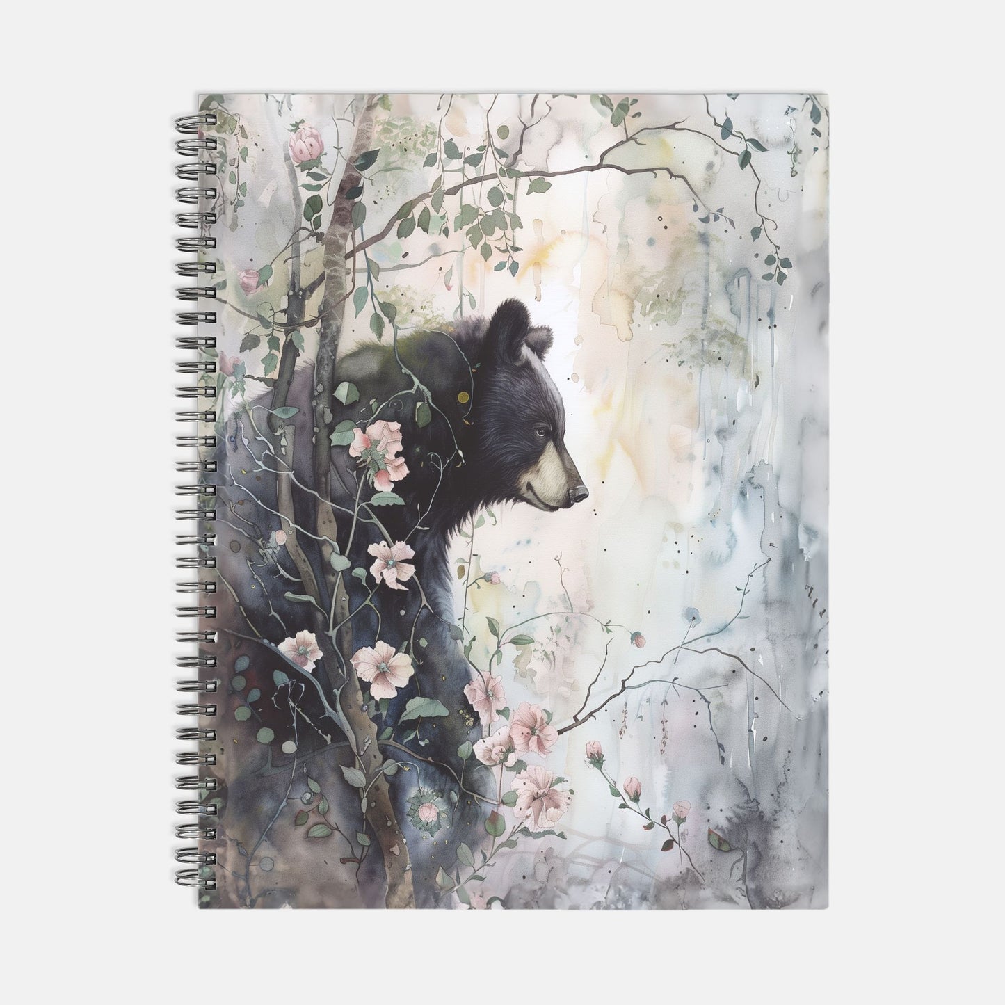 Bear Thoughts Journal Notebook Hardcover Spiral 8.5 x 11