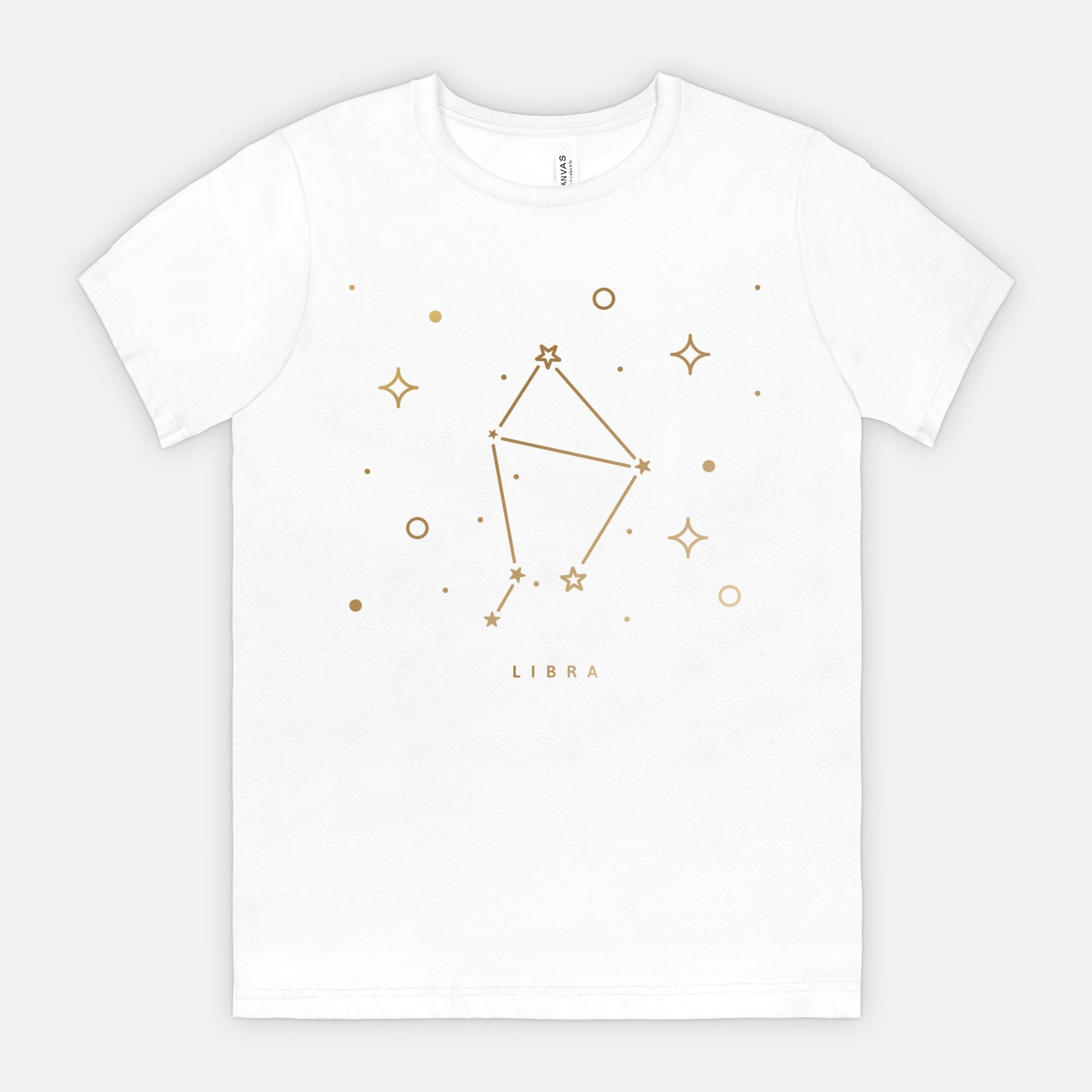 Libra with our Star System Zodiac Sign Bella Canvas Unisex Tee 3001