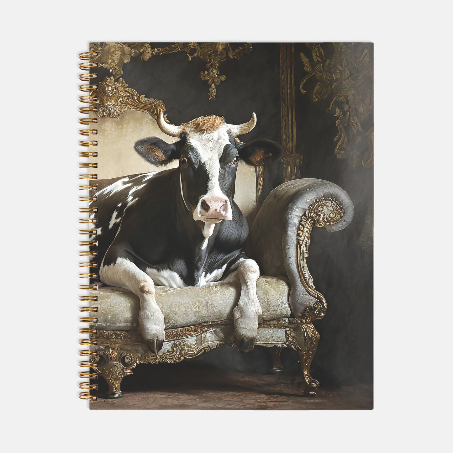 Cow Royalty Journal Notebook Hardcover Spiral 8.5 x 11