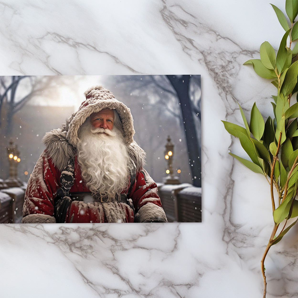 Santa Man Flat Card A7 (QTY 10)